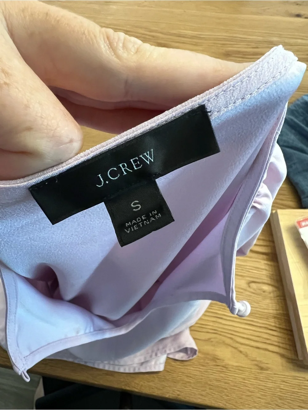 J. Crew Pale Lavender Bubble Long Sleeve Blouse